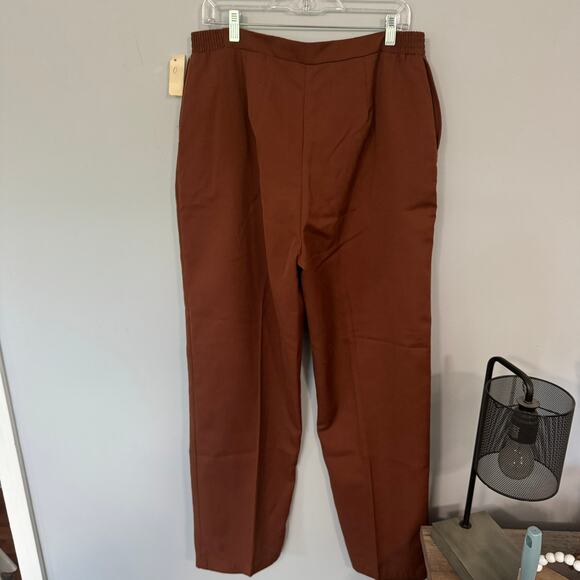 Vintage NEW Harvest Time Brown High Waisted Slacks Pants Women's Size 34 Waist - Picture 2 of 8